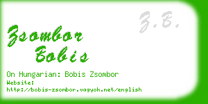 zsombor bobis business card